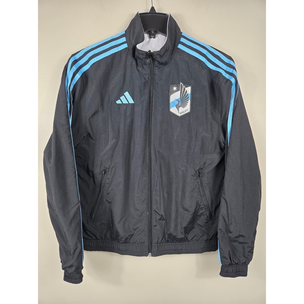 Adidas Minnesota United FC MNUFC Reversible Anthem Jacket Mens Small Black White
